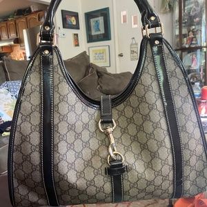 Authentic Jackie GG Crystal Hobo  Gucci
